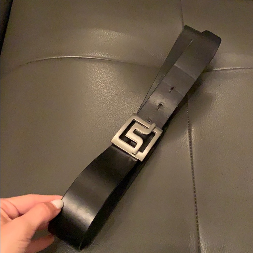 J. Lindberg black belt with silver buckle